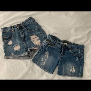 Distressed Denim Shorts | Cotton On and Billabong